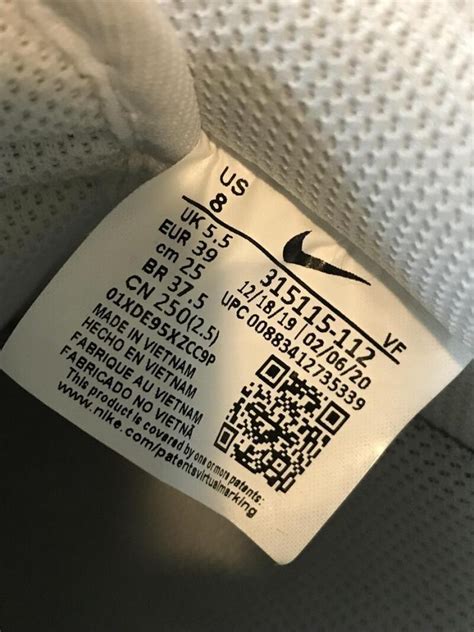 nike tag wit|how to date Nike tags.